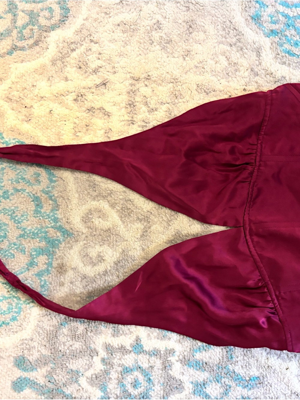 Emilio Pucci Satin Bralette in Deep Burgundy